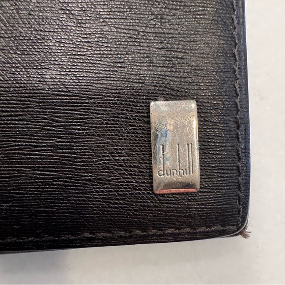 dunhill Black Leather Men's / Women’s Bi-Fold Long Wallet - Picture 3 of 15